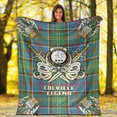 Colville Tartan Gold Courage Symbol Blanket